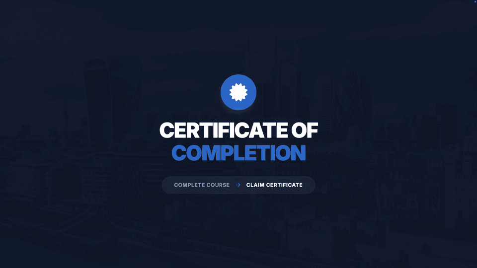 Completion certificate